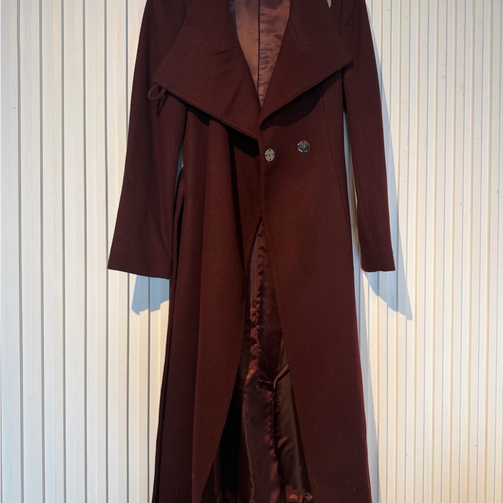 Kenneth Cole Women's Deep Burgundy Trench Coat